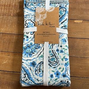 Tonya Paisley Cotton Dinner Napkins 4 pcs Nicole Miller